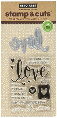 Hero Arts DC175 Love Stamp and Cut Craft Supplies