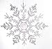 Snowflake Christmas Ornaments - Set of 42 Assorted Sized Snowflakes - Iridescent White Snow Flake Ornaments with Glitter Accents - 4
