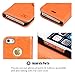 OCASE iPhone 5 Case iPhone 5S Case [Free Screen Protector Included] Leather Wallet Flip Case for iPhone 5 / 5S / SE Devices - Light Brown