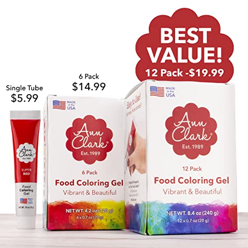 Ann Clark Super Red Food Coloring Gel, .70 oz. (20 g) vegan, kosher
