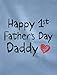 Tstars Happy Father's Day Daddy-First Father's Day Bodysuit-Gift for New Dad-Newborn Infant Outfit Boy or Girl Size 3M-24M 6M Pink