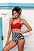 Angerella Women Polka High Waisted Bikinis Swimsuits Swimwear(BKI032-R1-3XL),Red,US12-14=Tag Size 3XL