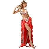 ROYAL SMEELA Belly Dancer Costumes for Women Belly Dancing Skirt Belly Dance Bra and Belt Carnival Bellydance Costume