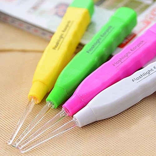 2 Pcs LED Flashlight EarPick, Health Ear Wax Remover Tool Cleaner For Baby Care For boys Girls