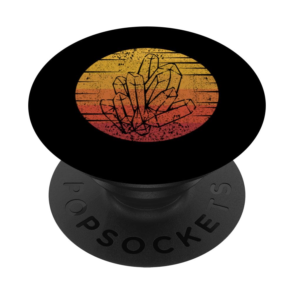 Retro Geologist Rockhounding Mineral Collector PopSockets Swappable PopGrip