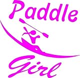 Paddle Like a Girl Kayaker Vinyl Decal Sticker Pink Kayak Kayaking Ocean Canoe