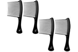 Didiseaon 4pcs Wide Tooth Combs Anti-static Hair Detangling Styling Tools for Curly Wavy Straight Hair Salon