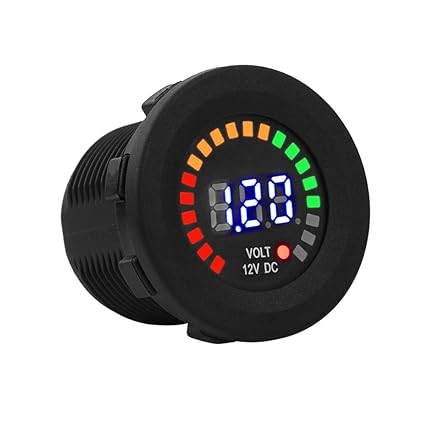 Zerone Car Motorcycle Battery Monitor Volt Voltage Meter LED Digital Display Voltmeter Waterproof