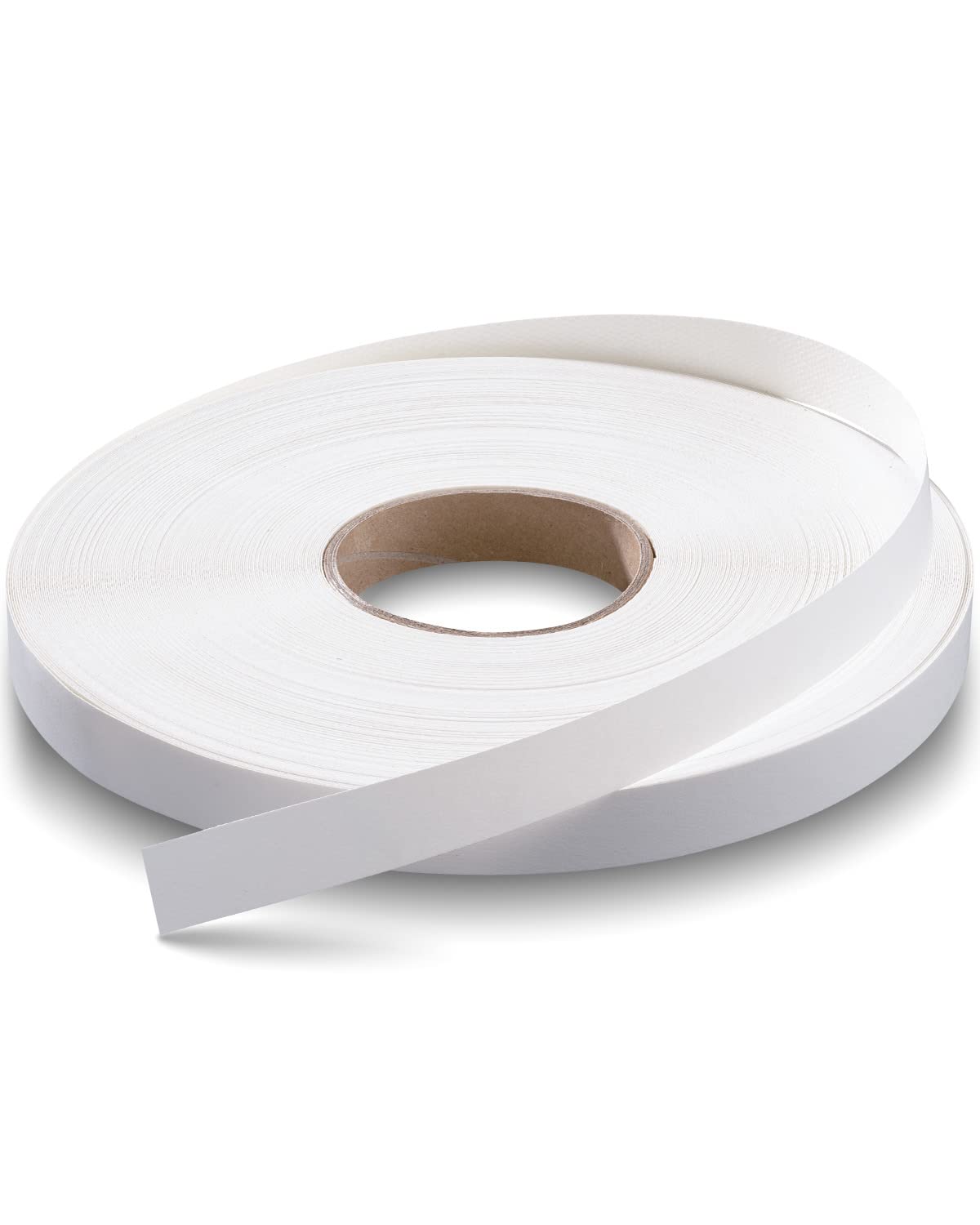FAKILO 19mm x 77m Melamine Edge Banding, White Pre-glued Veneer Edge Banding for Cabinet Repair Furniture Restoration