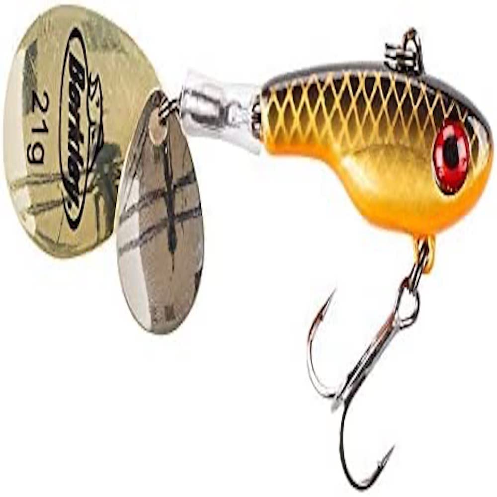 Berkley Pulse Spintail, Jig Lure with Spinner Blade & Berkley Fusion Treble Hook - Long Casting Hard Bait for Perch, Trout, Pike, Unisex, Dark & Dirty Roach, 14g | 70mm
