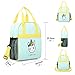 mommore Portable Unicorn Lunch Bag Insulated Lunch Tote Bag, Green