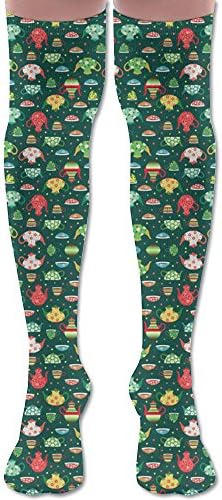 Tea Time Wanderlust Air Travel Compression Socks For Men &amp; Women. Guaranteed To Prevent Swelling, Pain, Edema.