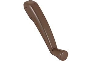 Prime-Line TH 22243 Folding Crank Handle for 11/32 In. Spindle Casement and Awning Window Operators – Low-Profile Design for Unobstructed Use of Blinds– Diecast Zinc, Bronze Finish (Single Pack)