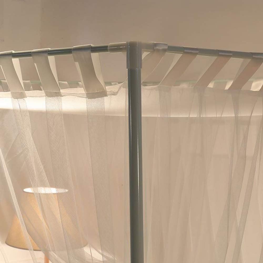 Mengersi Simple 4 Corners Post Curtain Bed Canopy Bed Frame Canopies Net,Bedroom Decoration Accessories(Queen,White): Home & Kitchen
