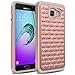 Galaxy A5 (2016 Release) Case, TownShop Grey/Rose Gold Spot Diamond Studded Bling Crystal Rhinestone Dual Layer Hybrid Cover Silicone Rubber Skin Hard Case for Samsung Galaxy A5/ A510F (2016)