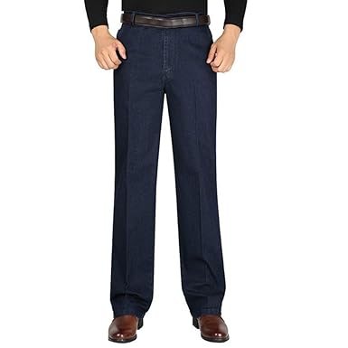 RLBDNZK Vaqueros De Hombre Azul Jeans De Mezclilla Elásticos ...