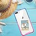 Salawat for iPhone 7 Plus Case, Clear iPhone 8 Plus Case Cute Anti Scratch Slim Phone Case Cover Reinforced TPU Bumper Shock Absorption Protective Case for iPhone 7/8 Plus (Blue Pink)