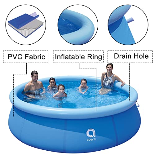 10ft x 30in Outdoor Inflatable Swimming Pool Top Ring Above Ground