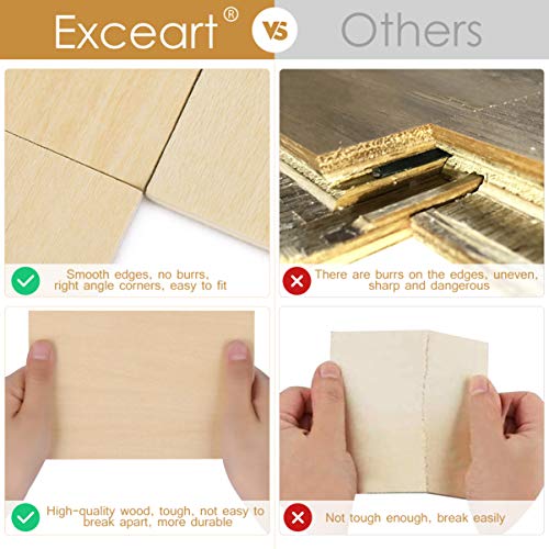 HEALLILY 15 Stück Rechteck Holzscheiben Unvollendete Holzplatten Zeichenbrett Holzplättchen für DIY Basteln Kunst… – Bild 6