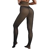Fleece Lined Tights for Women, Thermal Warm Black Tights,Fleece Lined Pantyhose Sheer Stockings High Waisted for Winter