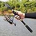 Sougayilang Telescopic Fishing Rod Reel Combos Portable Fishing Pole with Spinning Reel Fishing Carrier Bag for Travel Saltwater Freshwater Fishing（2.4M/7.87Ft）