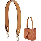 PH PandaHall Genuine Leather Purse Strap Leather Tote Bag Handles, Shoulder Bag Strap with Clasps for Handbag Making