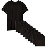 10pcs Mens Classic Crew Neck T-Shirts Soft Cotton Blend Short Sleeve Tee Machine Washable Casual Wear & Everyday Comfort