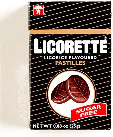 Licorette Liquorice Flavored Pastilles 0.90 oz each (3 Items Per Order)