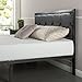 Zinus Cherie Faux Leather Classic Platform Bed Frame with Steel Support Slats, Twin