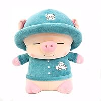 Smilesky Plush Pig Dolls Cute Piggy Stuffed Animal Toys Kids Gifts Blue 20cm