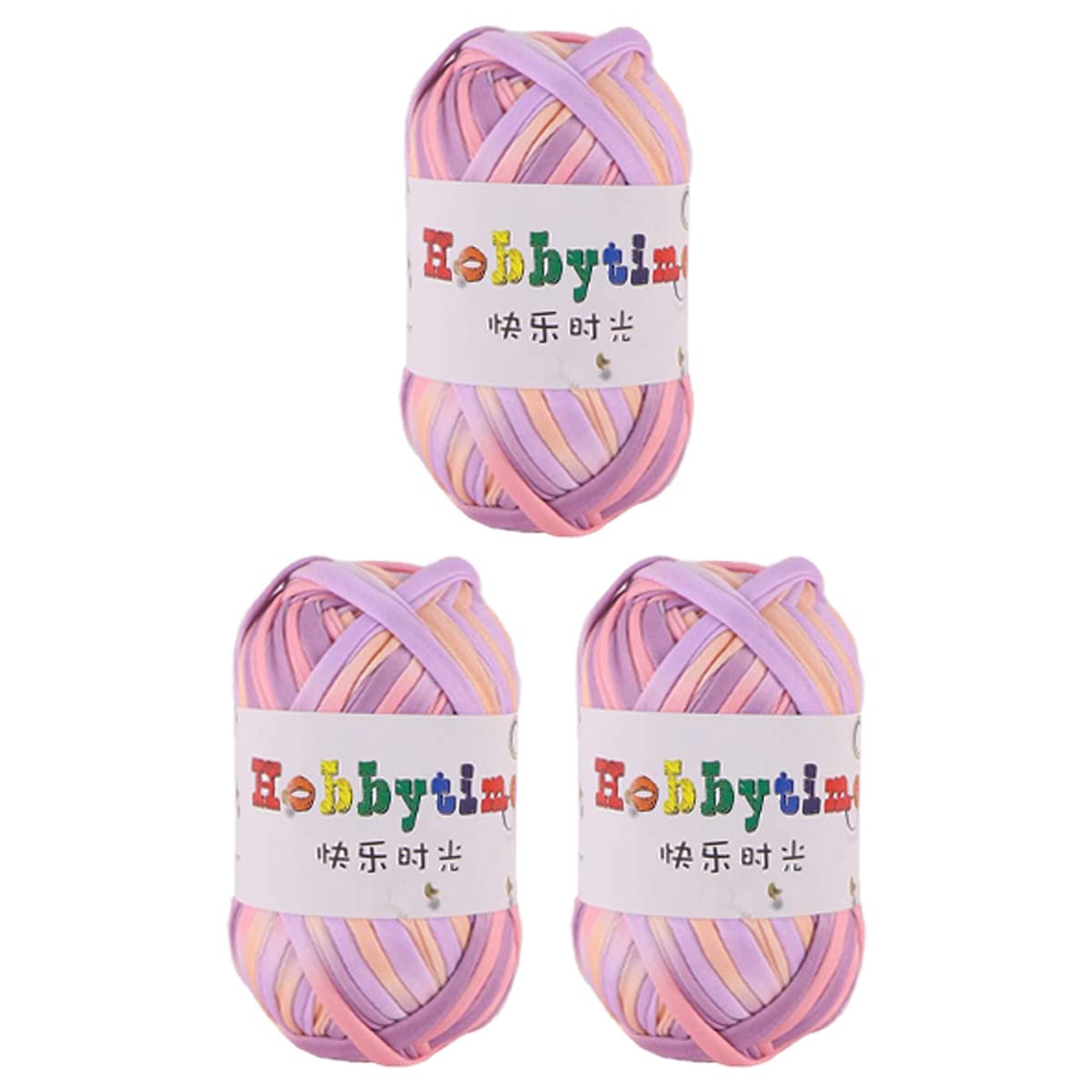 3 Pack Super Soft Rainbow Colorful T Shirt Yarn Weaving Yarn Thick Crochet Cloth Yarn for Knitting Blanket Handbag Purse DIY Crafts 300g