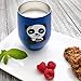 Vacuum Insulated Wine Tumbler with Splash Proof Lid Panda Blue, Double Wall Stainless Steel Wine Glass, Durable Coffee Mug, for Champagne, Cocktail, Beer, Office, Ice Cream 12oz By HappyGo