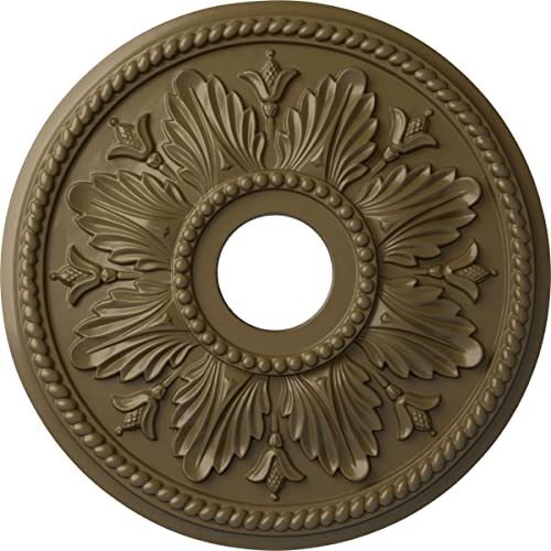 Ekena Millwork CM18ED1MMF Edinburgh Ceiling Medallion, Mississippi Mud