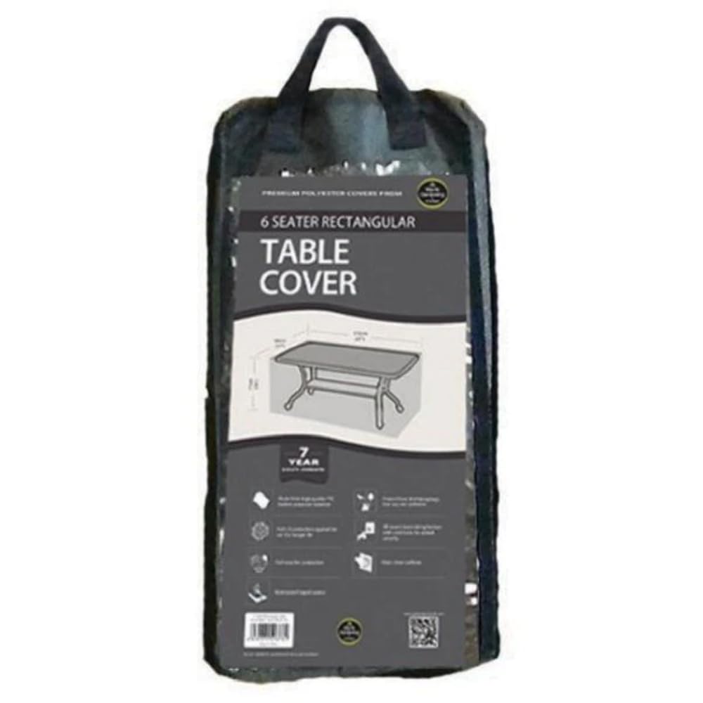 Garland 6 Seater Rectangular Table Cover - Silver Grade (W1376)