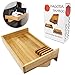 KAGURA BAMBOO Bedside Caddy Bunk Bed Shelf | Contemporary Floating Dorm Rail Side Tray | Minimalist Top Corner Attachable Table with Ipad, Tablet or Phone Stand Holder