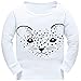 Hugbug Girls Funny Leopard Cotton Long Sleeve Toddler Pajamas for Kid Girls 3T