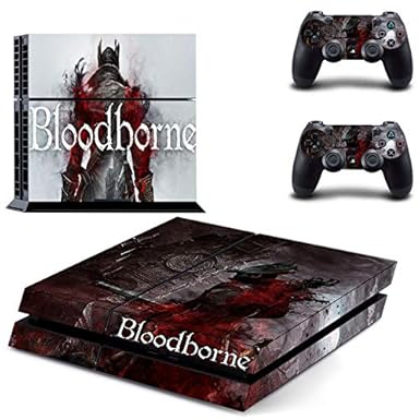 Playstation 4 + 2 Controller Aufkleber Schutzfolie Set - Bloodborne (3)