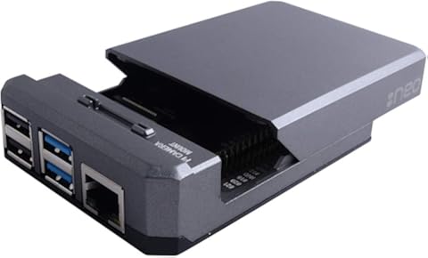 GeeekPi Argon NEO Caja de aluminio con enfriamiento pasivo, Raspberry Pi 4 caja con disipadores térmicos, Raspberry Pi 4 Carcasa de carcasa Disipación para Raspberry Pi 4B