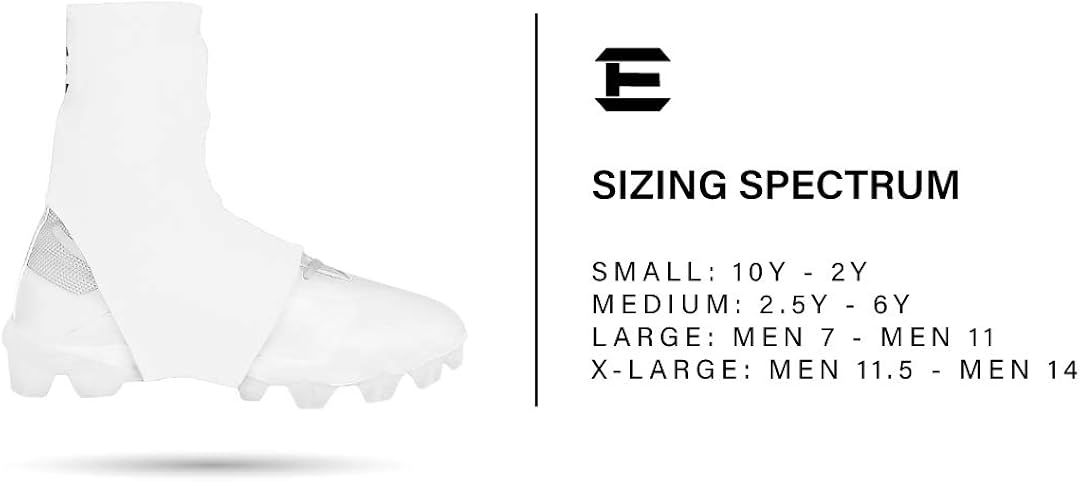 EliteTek Spats Cleat Covers for Football Soccer- Keeps Cleats Tied and Turf Pellets Out!: Clothing