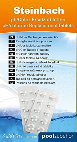 Steinbach Wassertester pH / Chlor Ersatztabletten, je 30 Stück Tabletten, 079010