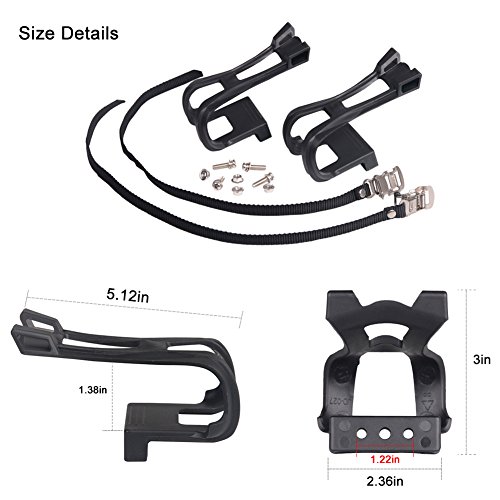 NEWSTY Pedal Toe Cages Toe Clips Pedal Cages Bicycle Pedal Straps Cycling For MTB AM Racing Bike Bike Straps Pedal