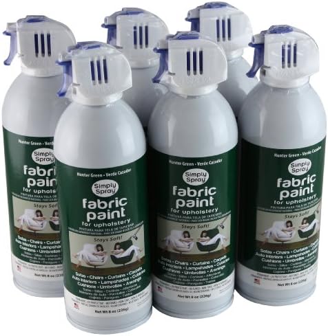 Simply Spray Upholstery Fabric Spray Paint 6 Pack Hunter Green