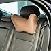 Slypnos 3D Car Neck Support Travel Pillow Ergonomic Contoured Memory Foam Neck Cushion Neck Pillow for Airplanes Bus Train Passenger Seat Office Chair Headrest, Adjustable Strap Washable Cover, Brown