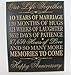 LifeSong Milestones 10th Wedding Anniversary Wall Plaque Gifts for Couple, 10th for Her,10th Wedding for Him 12 W X 15