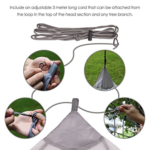 DIMPLES EXCEL Mosquito Net for Single Camping Bed - 250 Holes per Square Inch, Compact and Lightweight