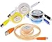 Sudroid 5PCS 3Ft 1 Meter Colorful Tangle Free Retractable LED Light Lamp Micro USB Charger Sync Data Cable Charging Extension Cord for Galaxy S6 S3 S4 Note 4 Mega, HTC One, Lumia,(Colorful)