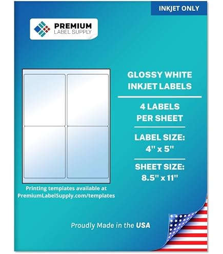 Vinyl Stickers Glossy White Waterproof Shipping Labels - 4x5 Inch Vinyl ...
