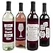 Girly Thank You - Thank You Gift for Women - Wine Bottle Label Stickers - Set of 4