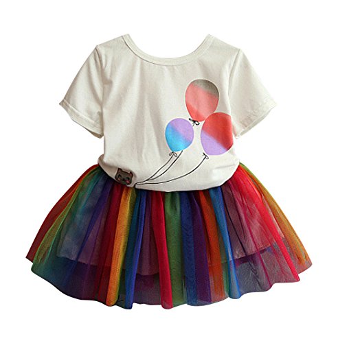 rainbow dress for 5 year old