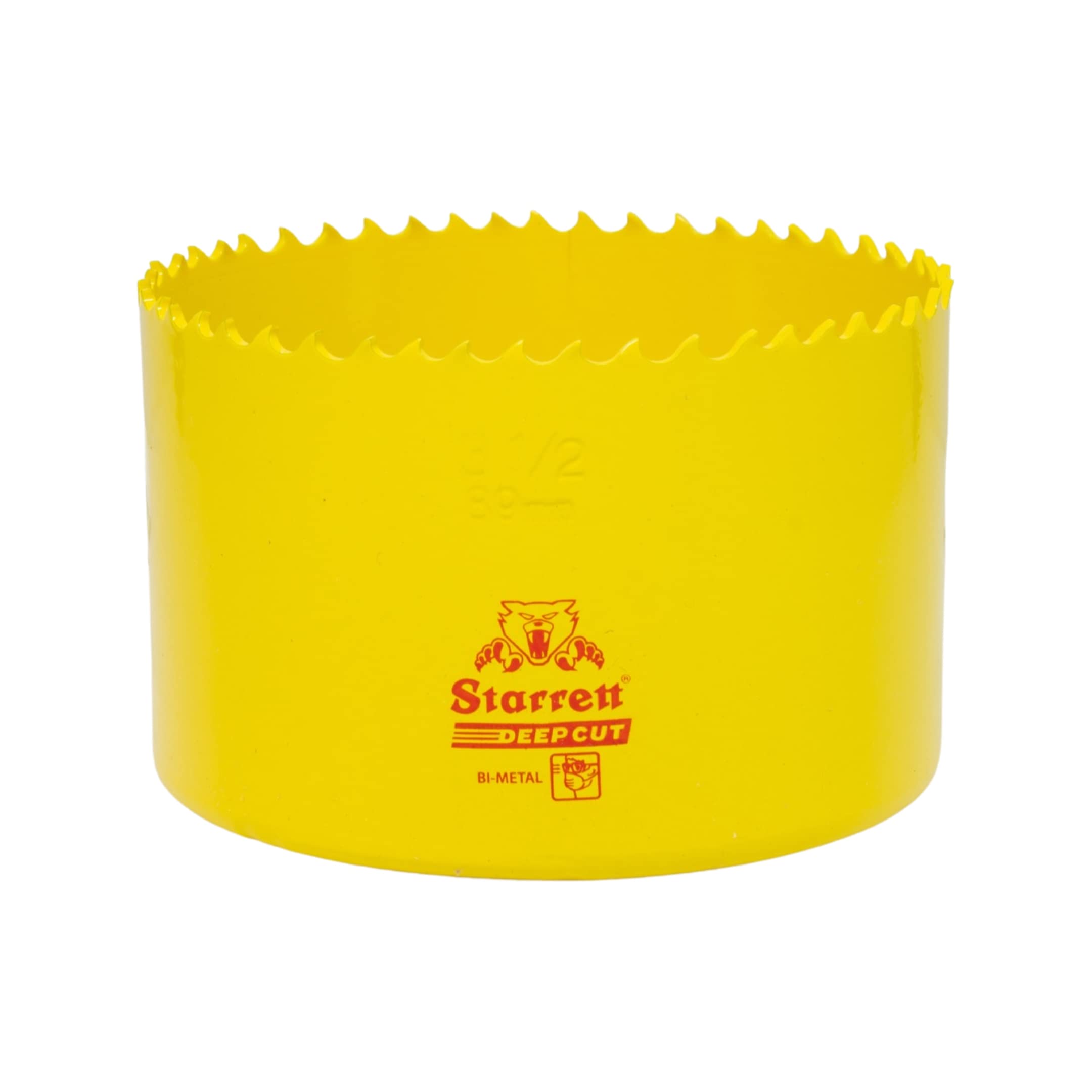 Starrett Deep Cut Hole Saw - DCH0312 Heavy Duty Bi-Metal with Extra Cobalt HSS Teeth - For Metals Wood Cast Iron Fibreglass Plastic Materials - 89mm